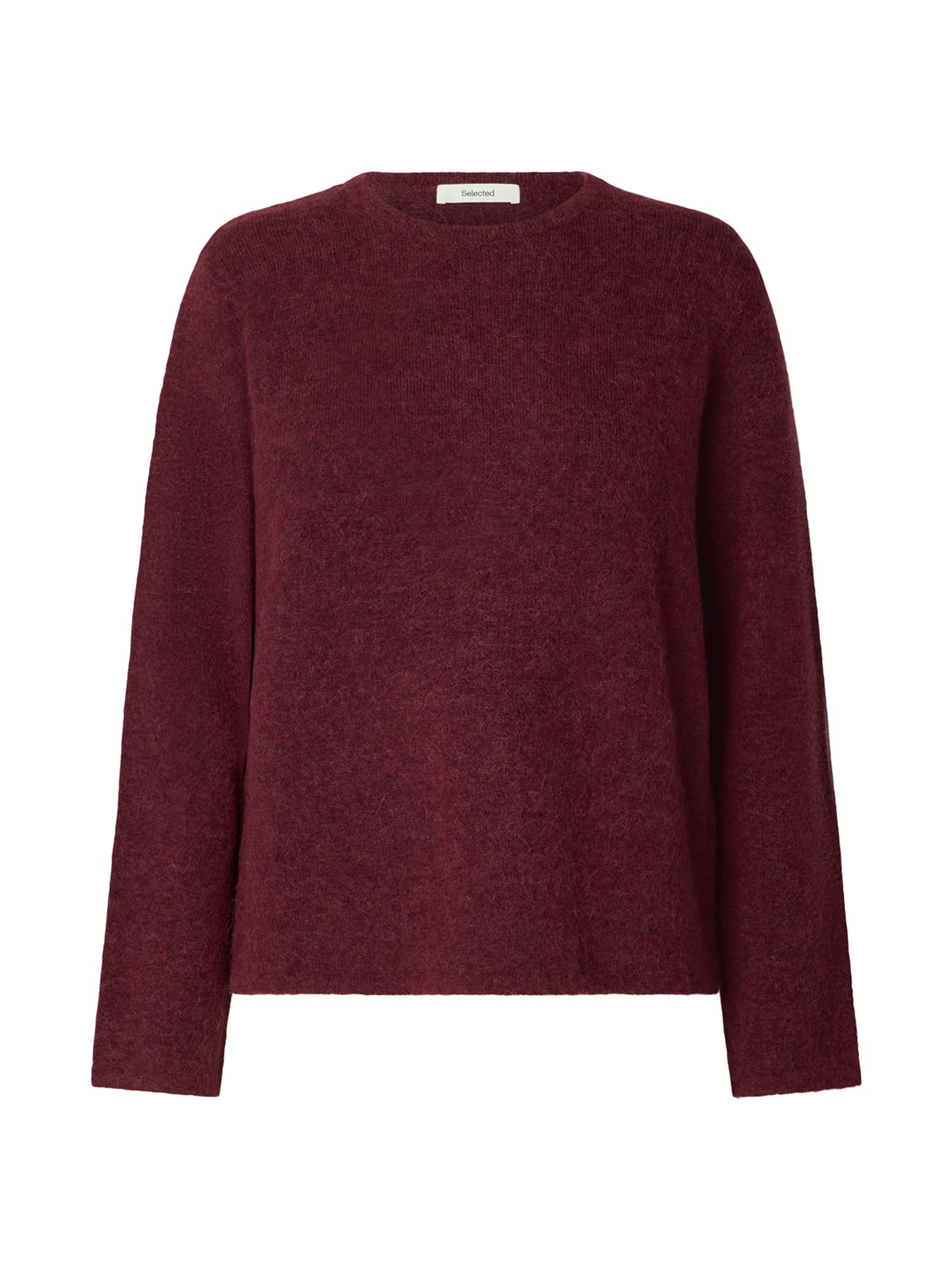 Lulu Crew Neck Jumper Burgundy