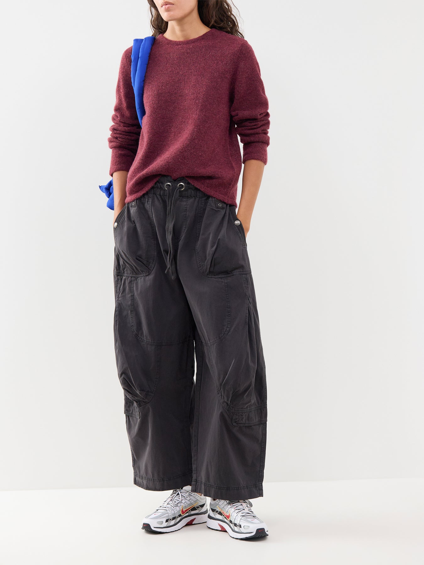 Lulu Crew Neck Jumper Burgundy