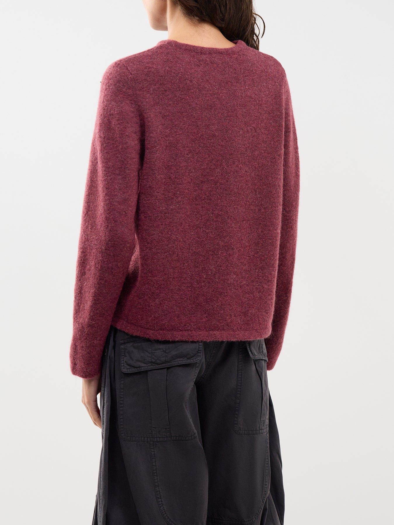 Lulu Crew Neck Jumper Burgundy