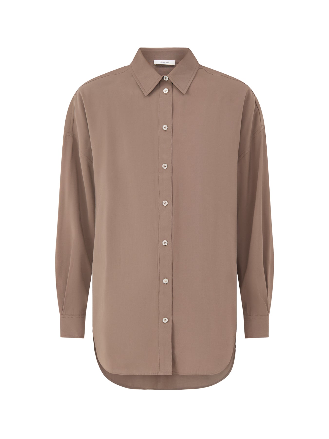 Mary Oversized Long Sleeve Shirt Brown
