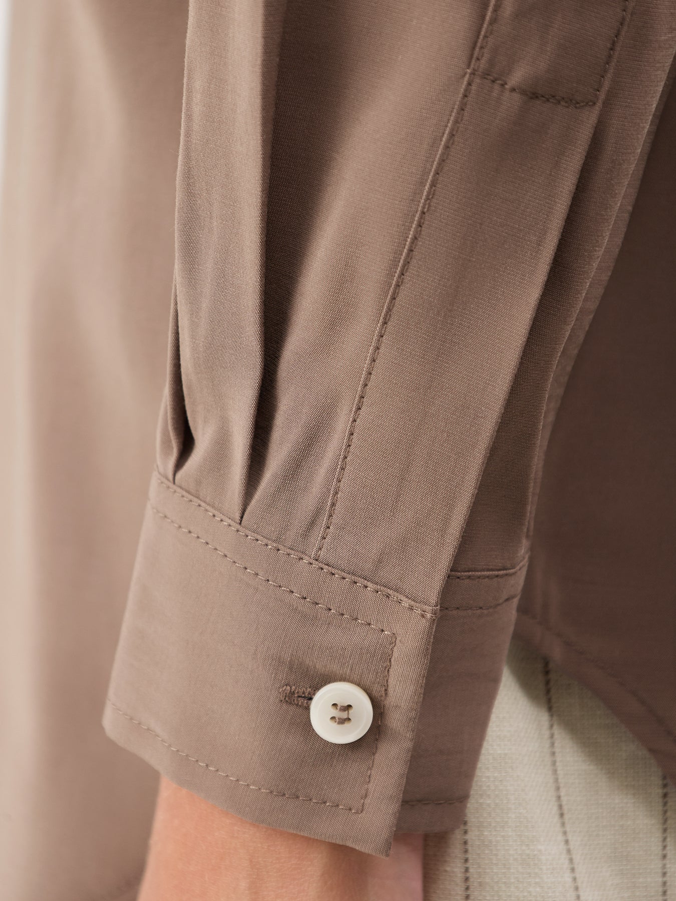Mary Oversized Long Sleeve Shirt Brown