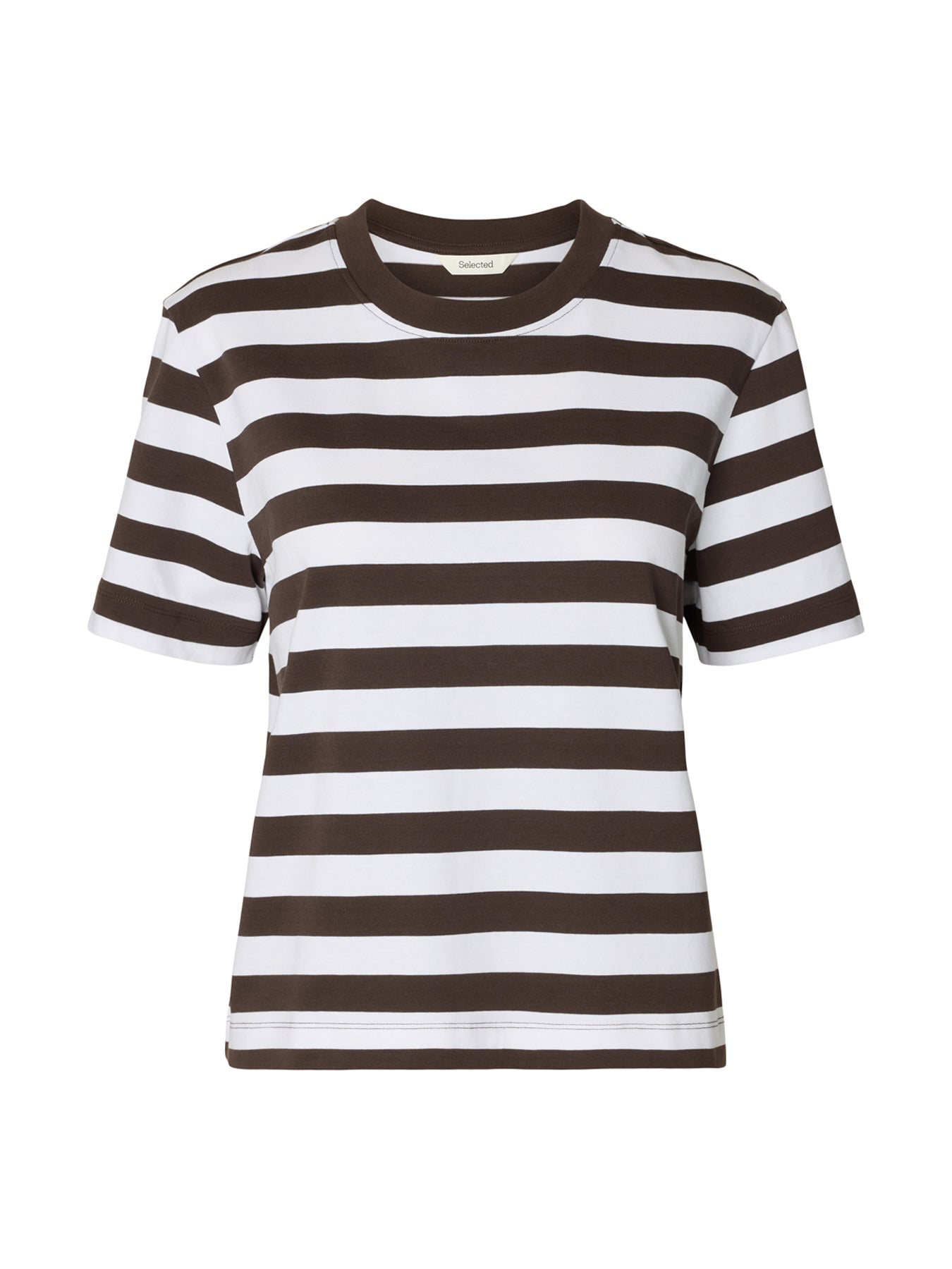 Essential Striped Boxy T-Shirt Brown