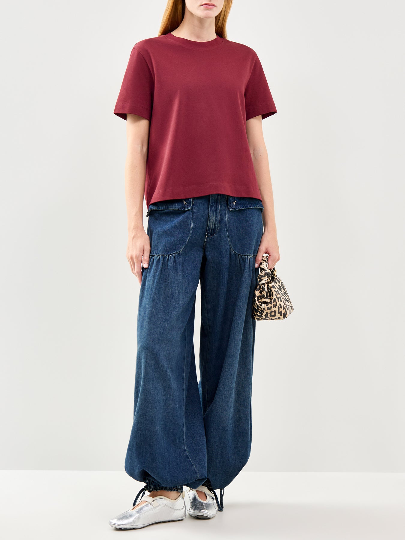 Selected Femme Essential Boxy T-Shirt Tawny Port