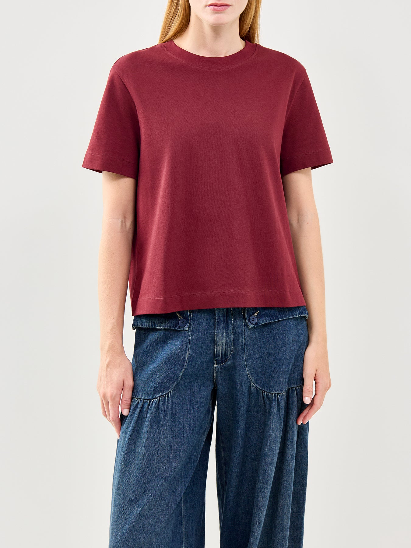 Selected Femme Essential Boxy T-Shirt Tawny Port