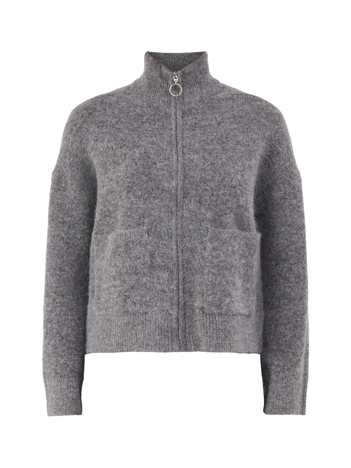 Wool & Alpaca Blend Sia Zip Cardigan