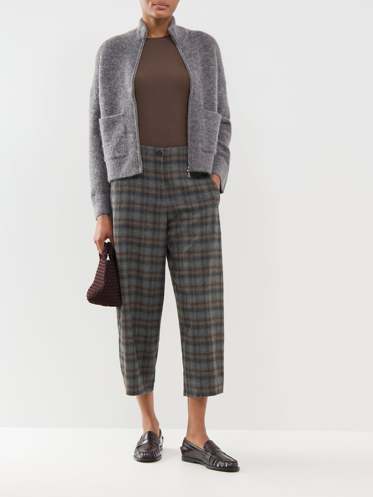 Wool & Alpaca Blend Sia Zip Cardigan