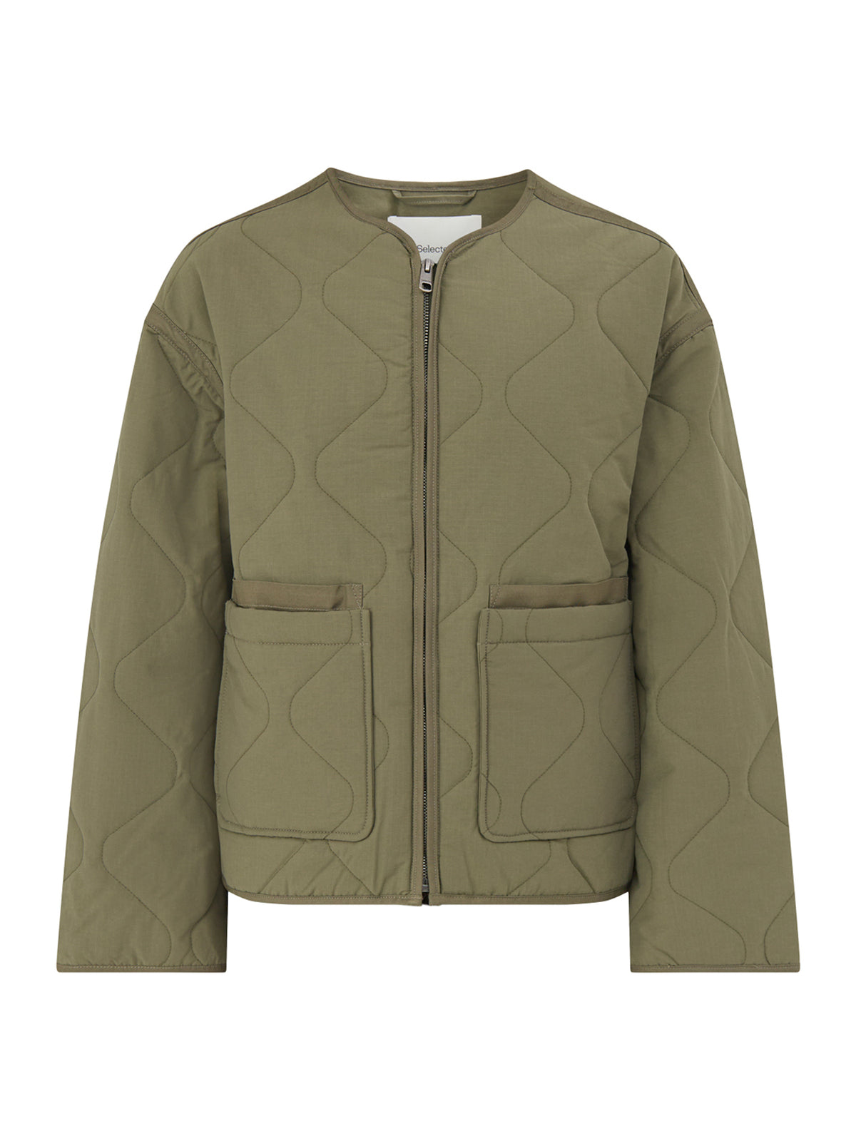 Recycled Cotton Blend Ami Quilted Jacket - Kalamata