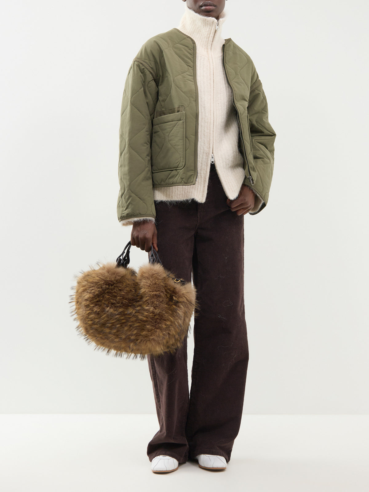 Recycled Cotton Blend Ami Quilted Jacket - Kalamata