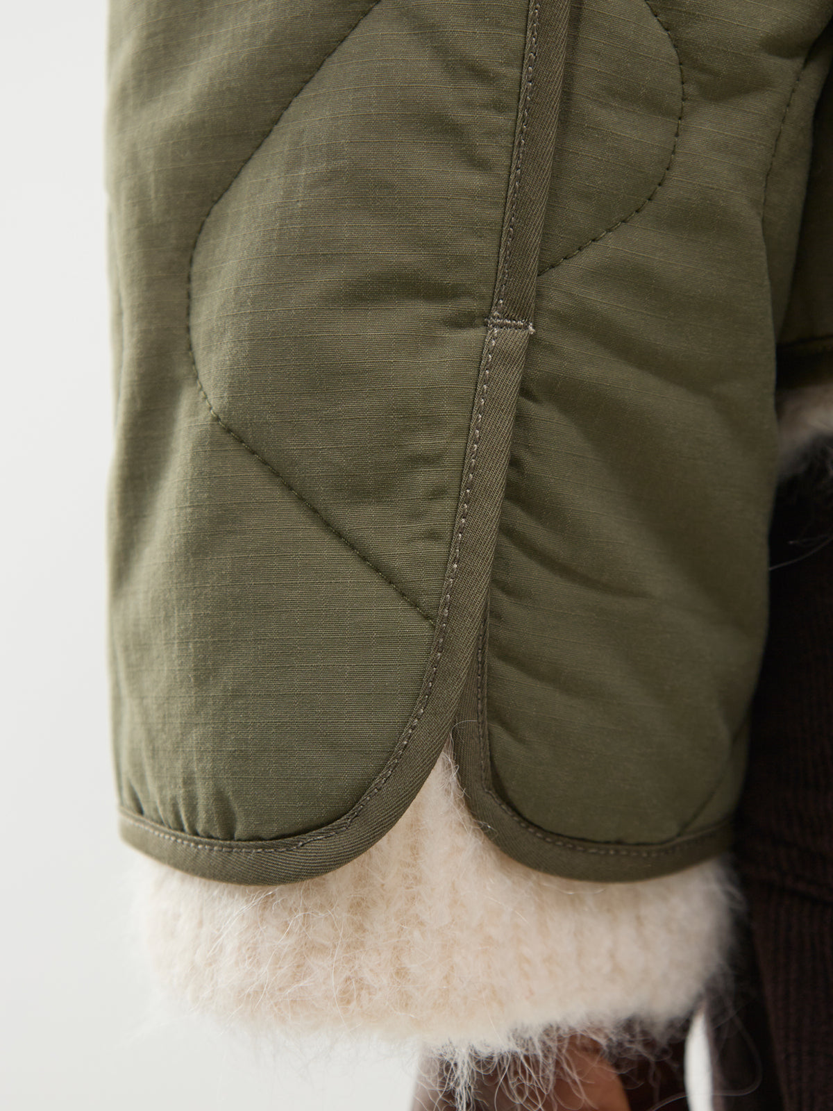 Recycled Cotton Blend Ami Quilted Jacket - Kalamata