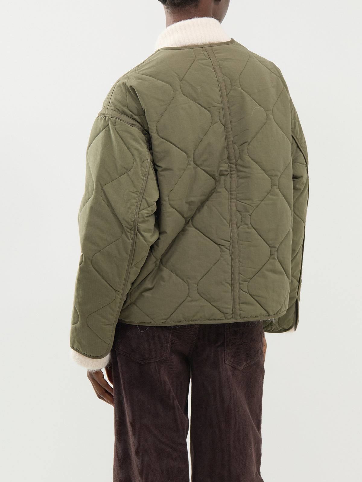 Recycled Cotton Blend Ami Quilted Jacket - Kalamata