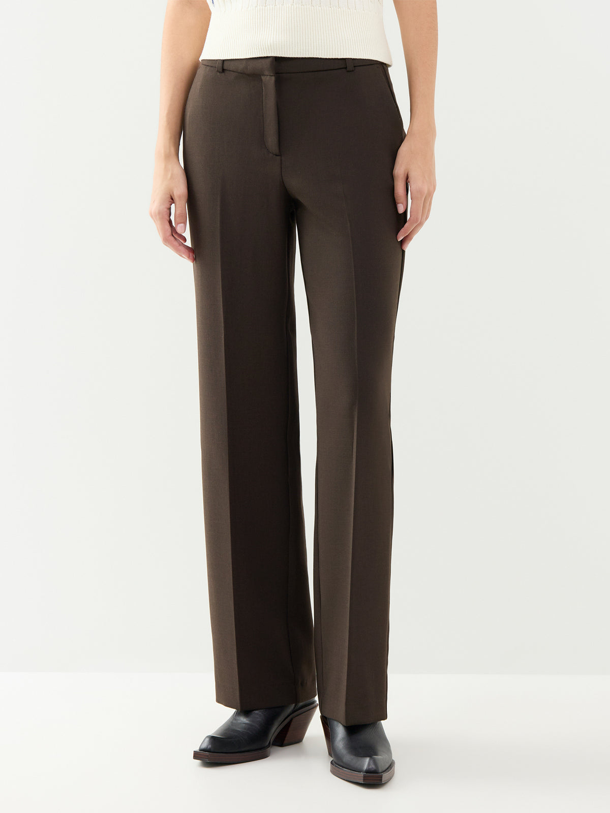 Frita Mid-Waist Wide Leg Trousers