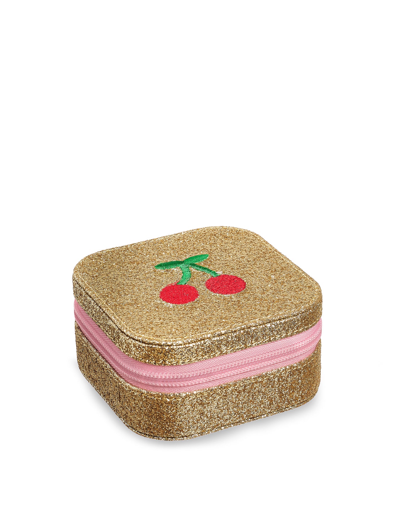 Kids' Cherry Dreams Glitter Jewellery Box Gold