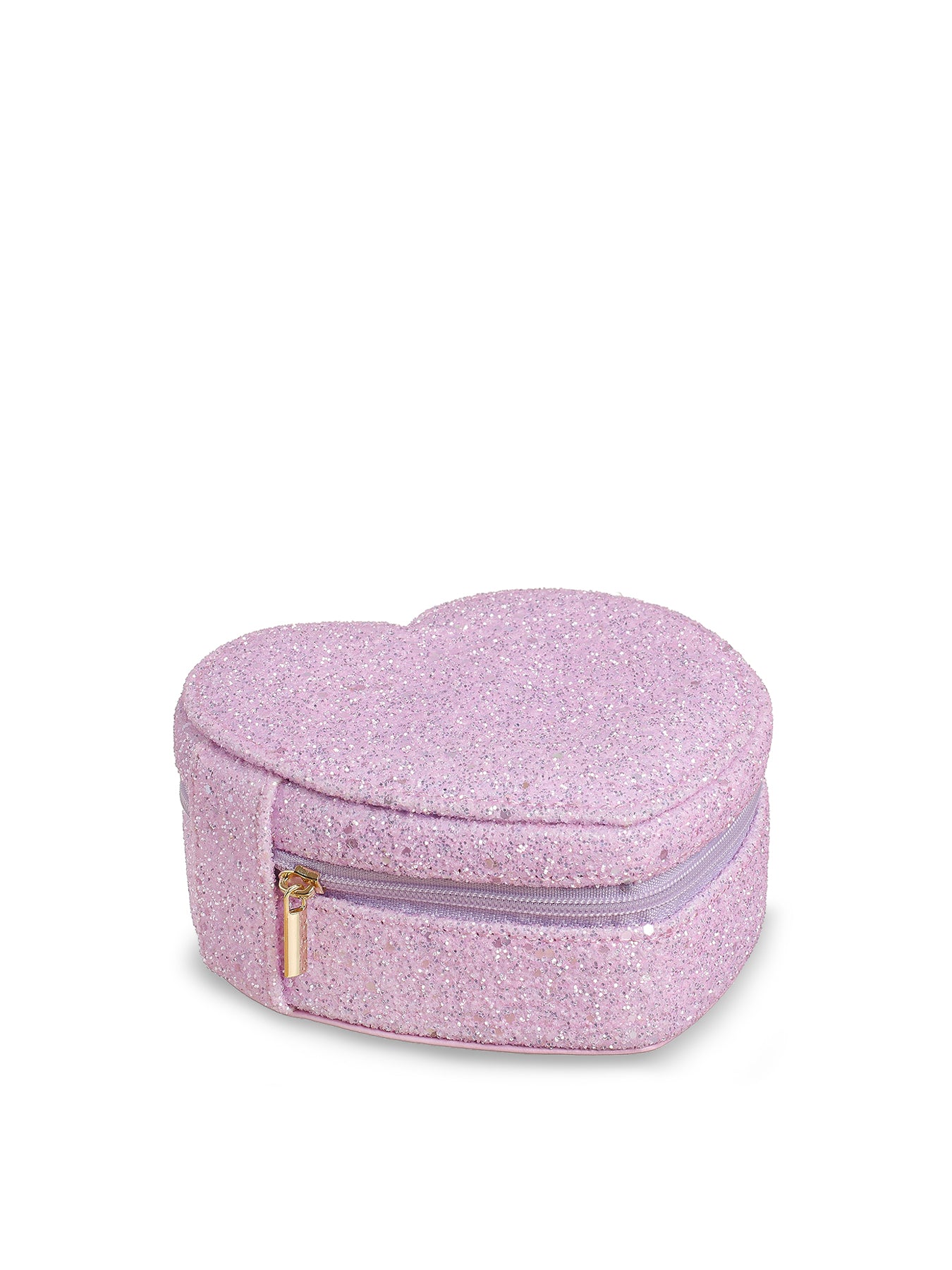 Kids' Enchanted Glitter Heart Jewellery Box Lilac
