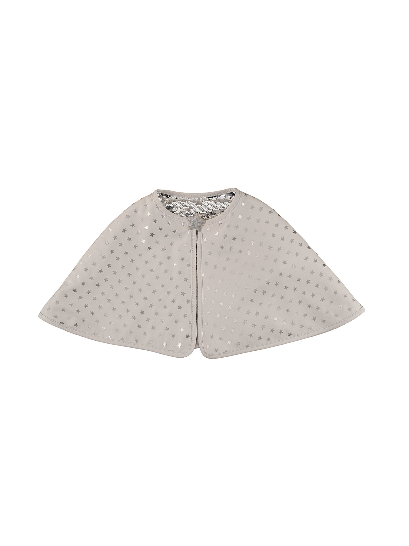 Kids' Silver Sequin Cape Silver