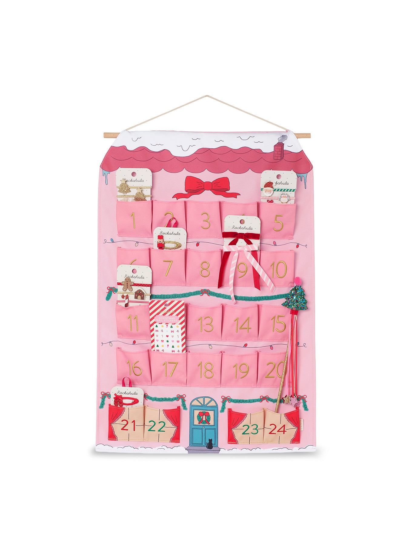 Kids' Christmas Dolls House Reusable Advent Calendar Pink