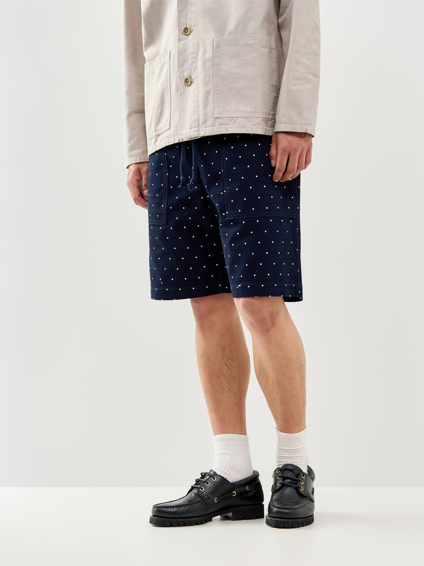 Polka Dot Chef Shorts Navy
