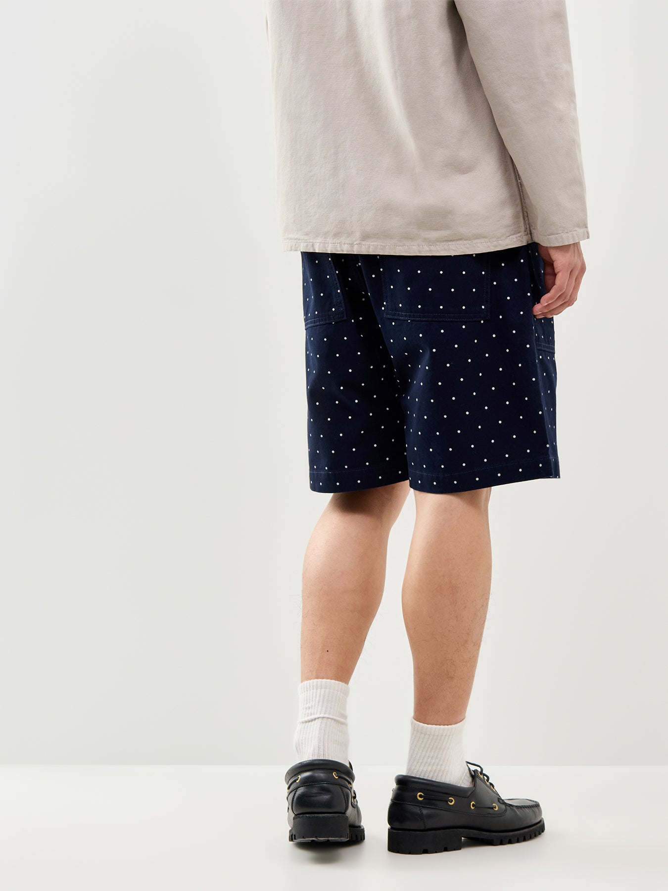 Polka Dot Chef Shorts Navy