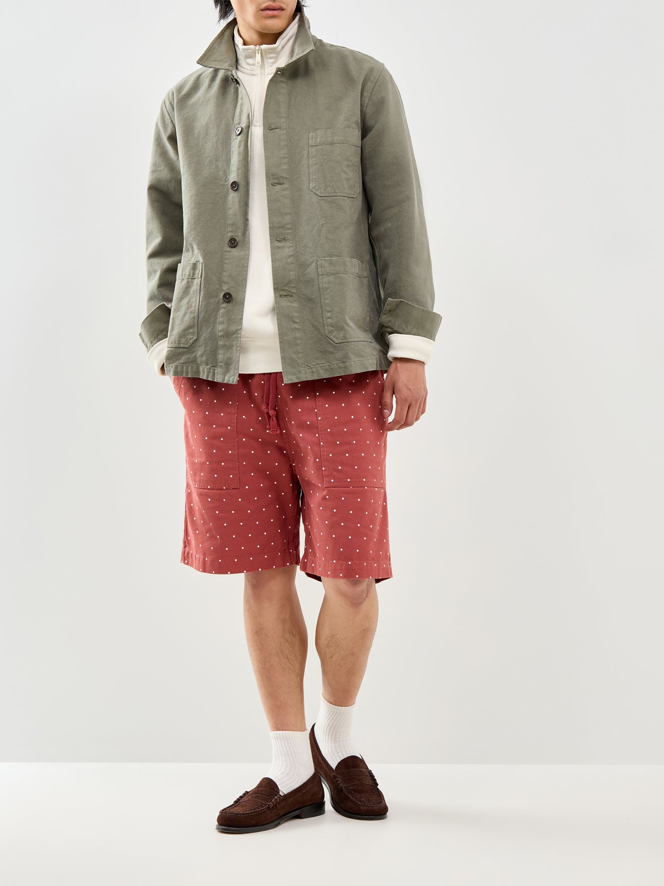 Polka Dot Chef Shorts Red