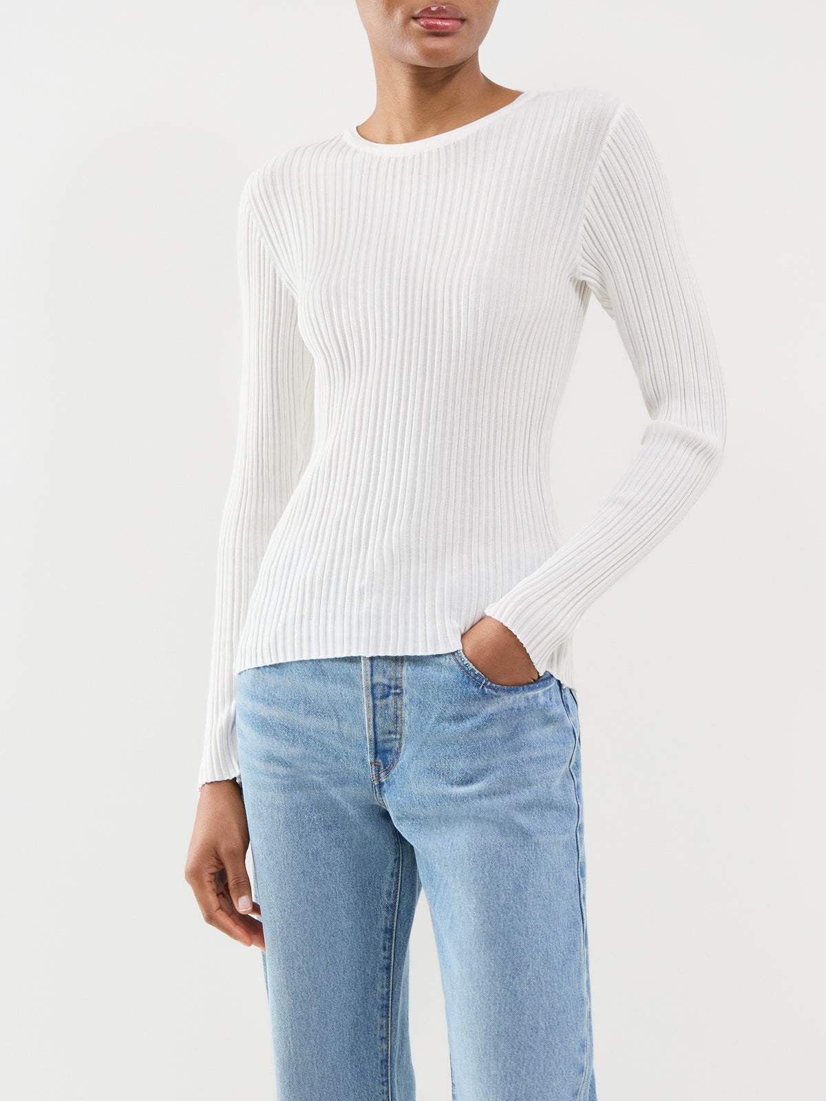 Organic Cotton Toledo Structured Crew Neck Jumper