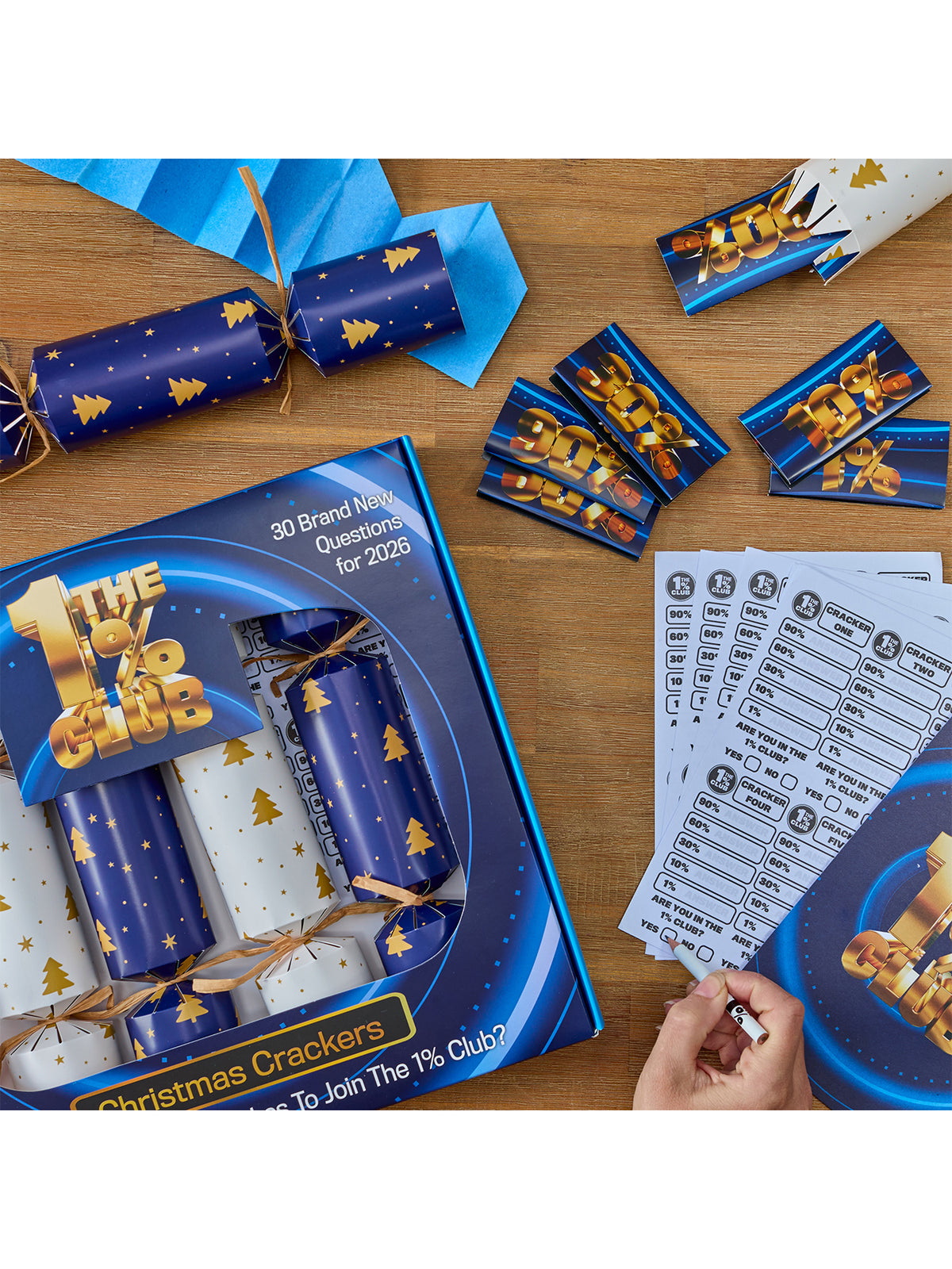 The 1% Club Christmas Crackers
