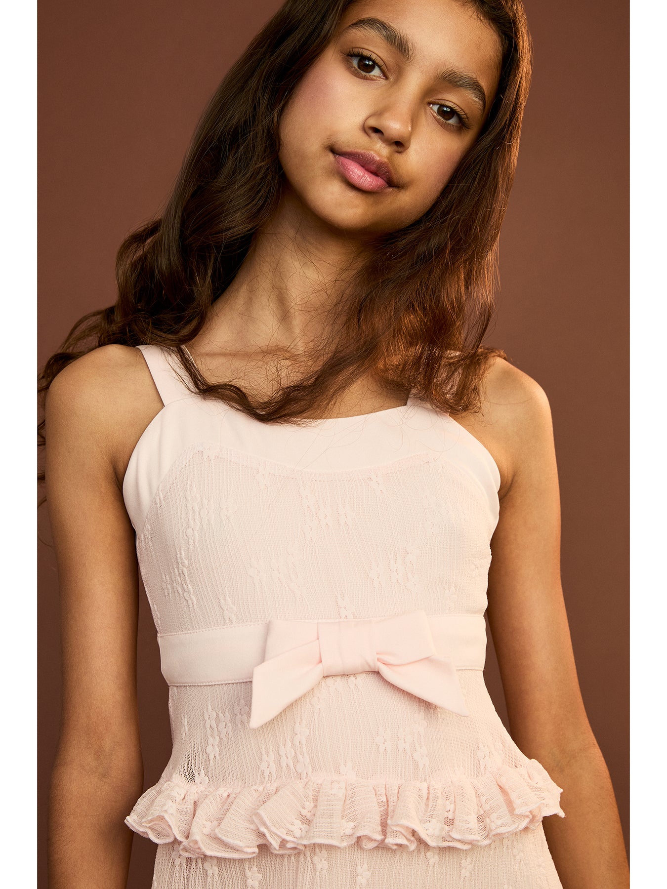 Kids' Alicia Tiered Maxi Dress Pink