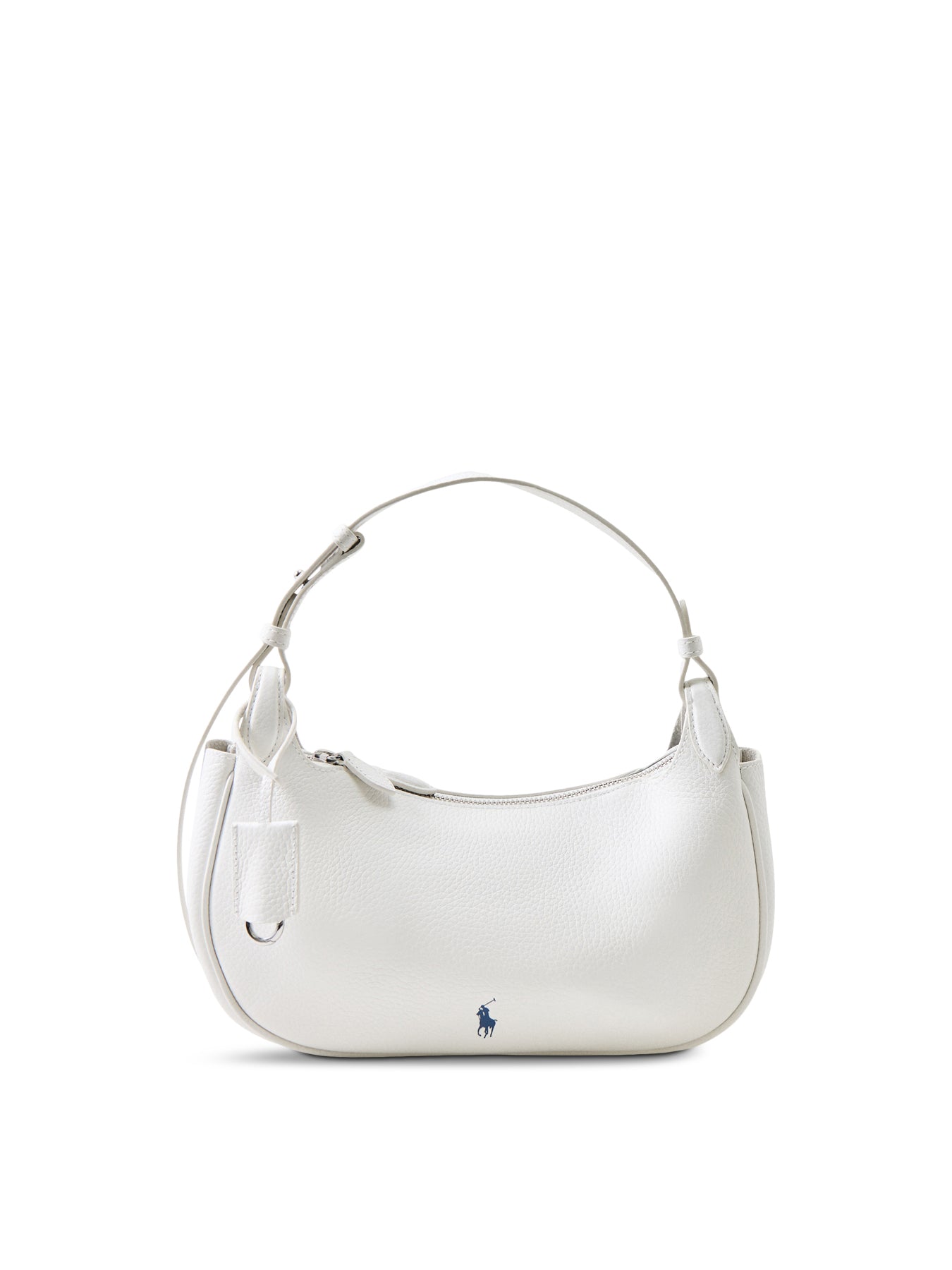 Shiny Drum Pebble Logo Bag White