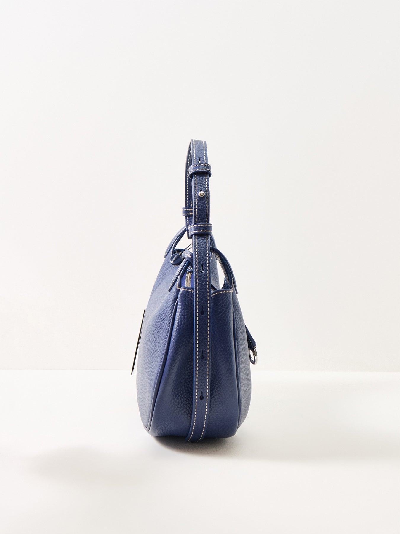 Shiny Drum Pebble Logo Bag Navy