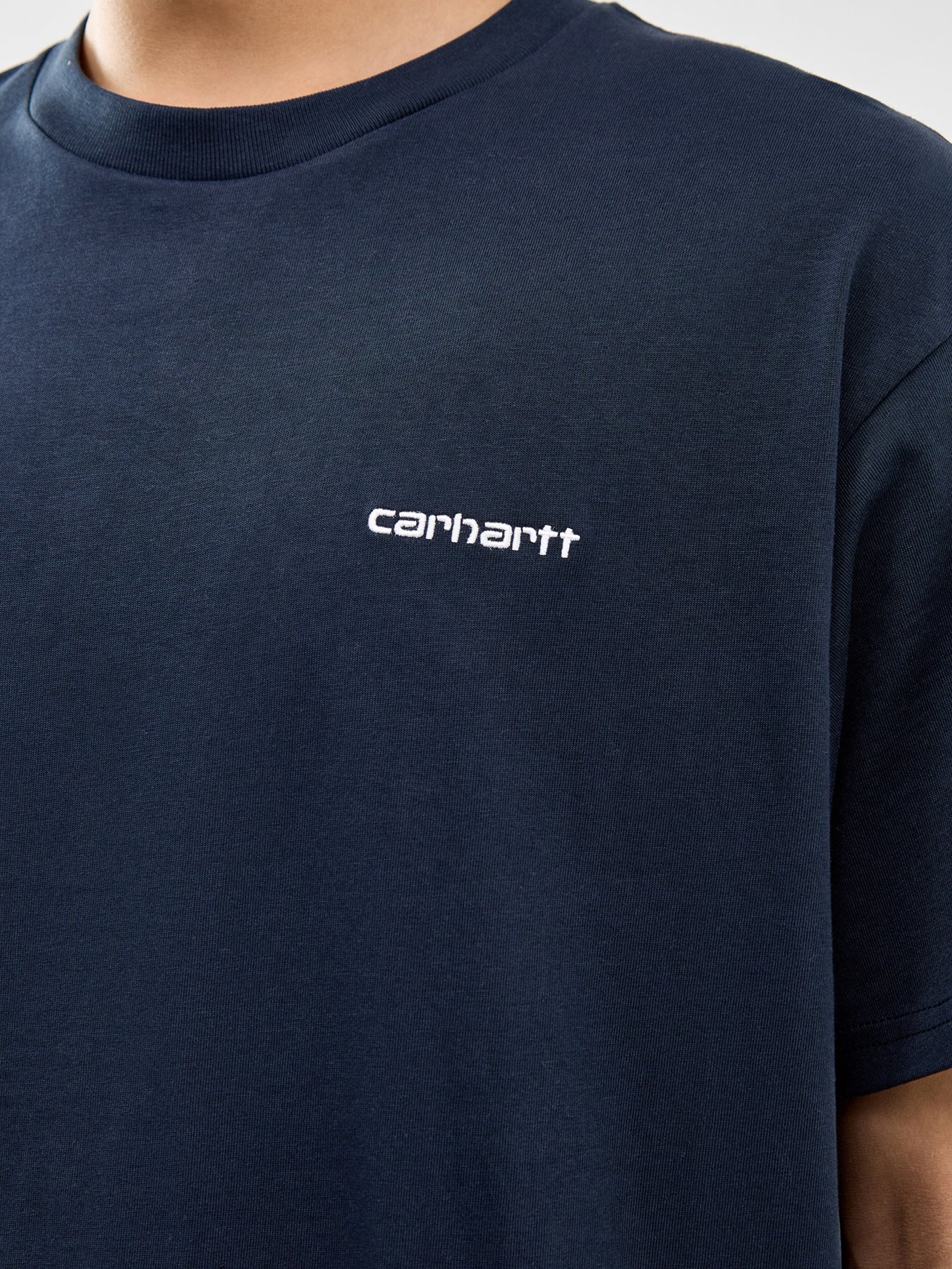 Script Embroidery T-Shirt Navy