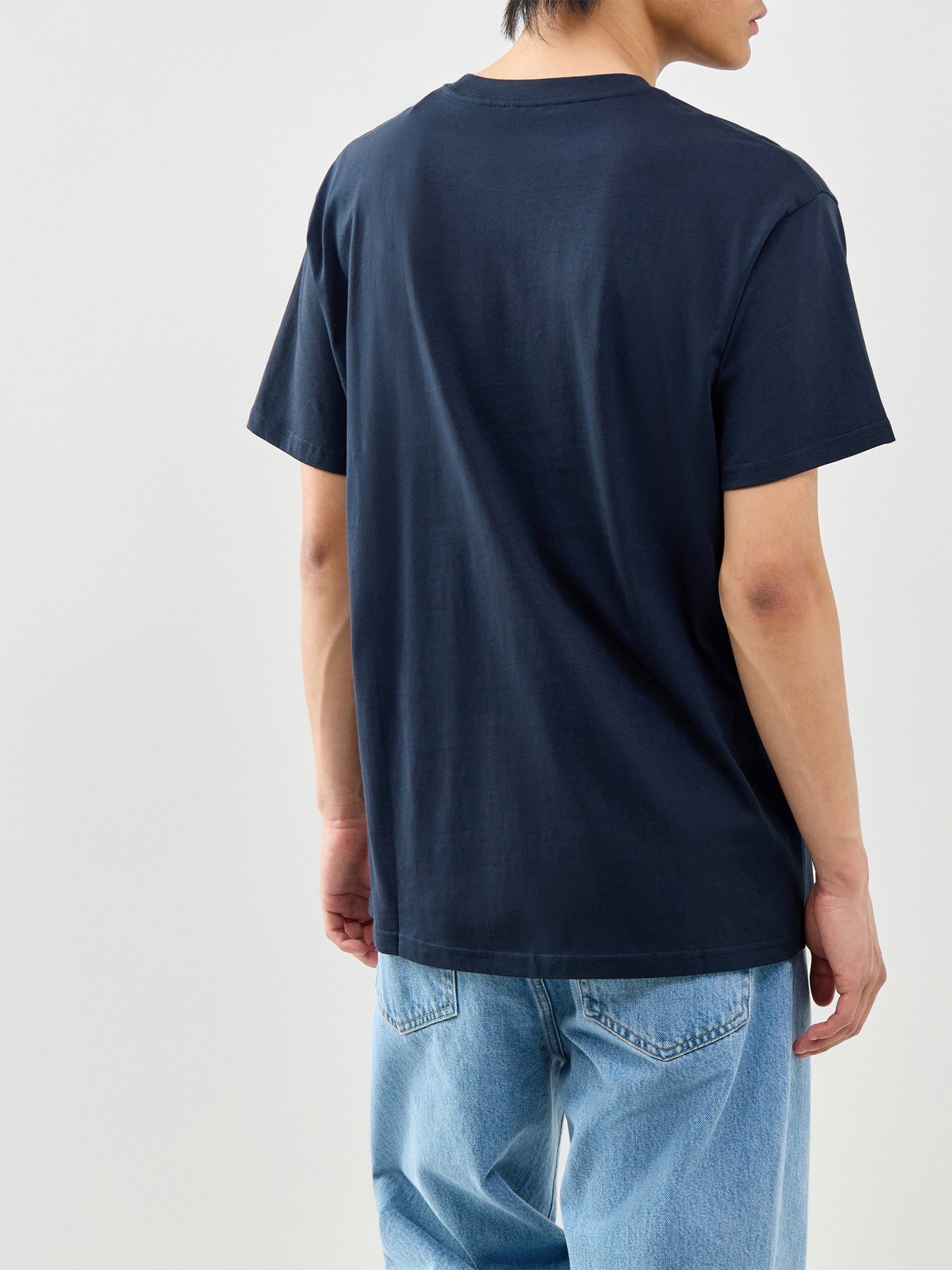 Script Embroidery T-Shirt Navy