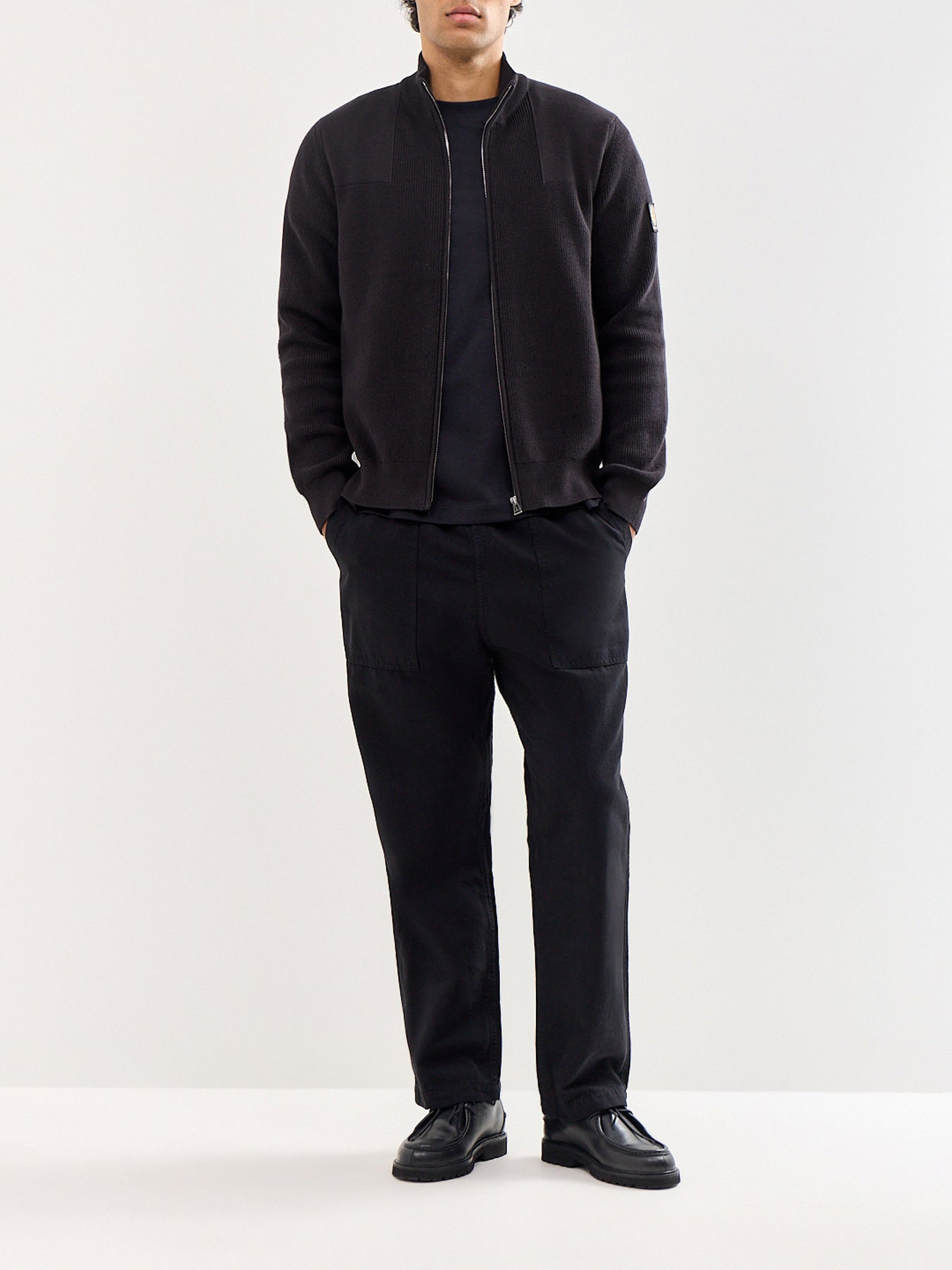 Commander Full Zip Jumper Black