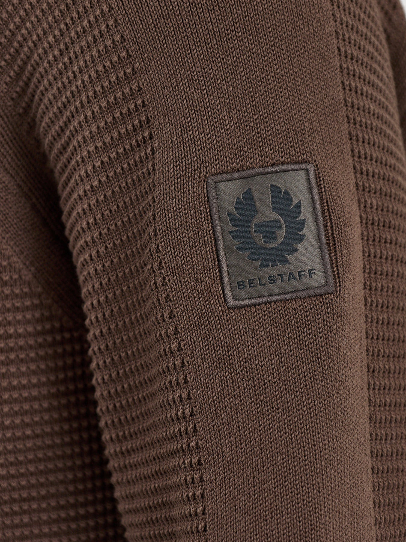 Bradwell Quarter Zip Cotton Jumper Olive