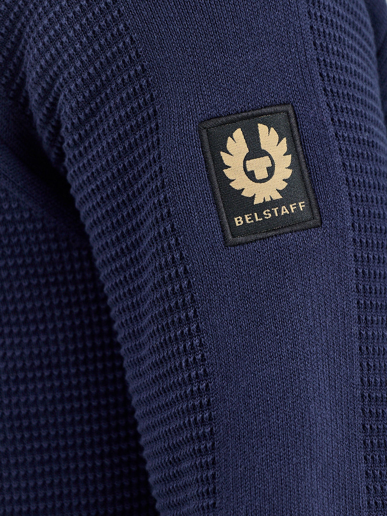 Bradwell Quarter Zip Cotton Jumper Navy