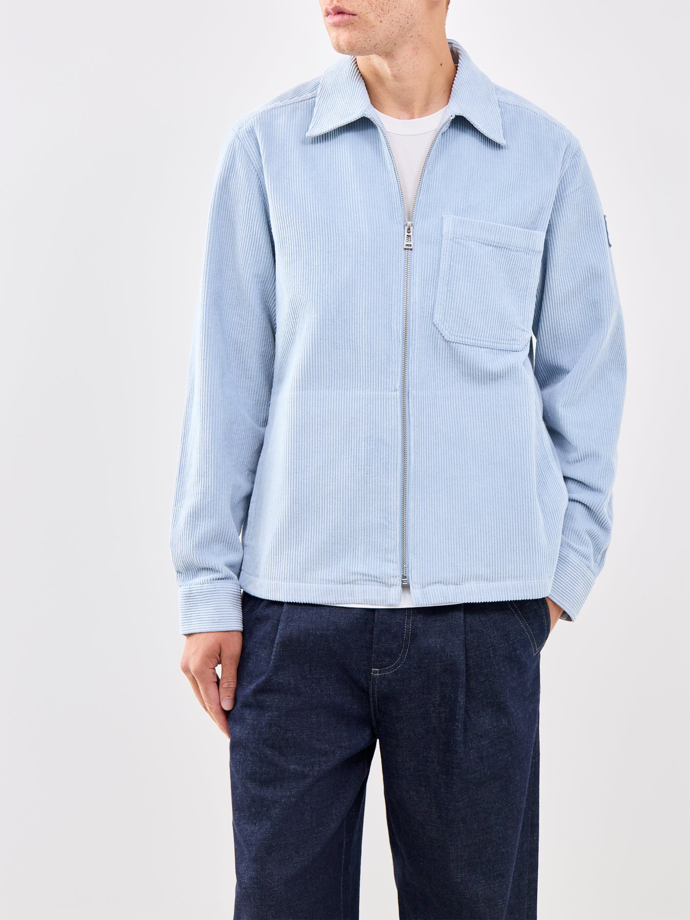 Valve Cord Zip Overshirt Blue