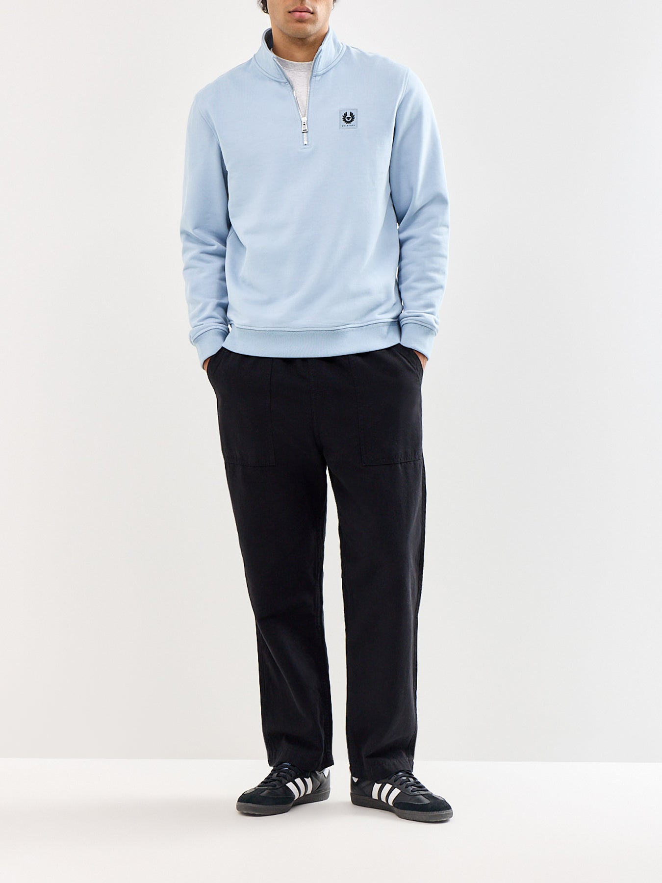 Belstaff Quarter Zip Sweatshirt Blue