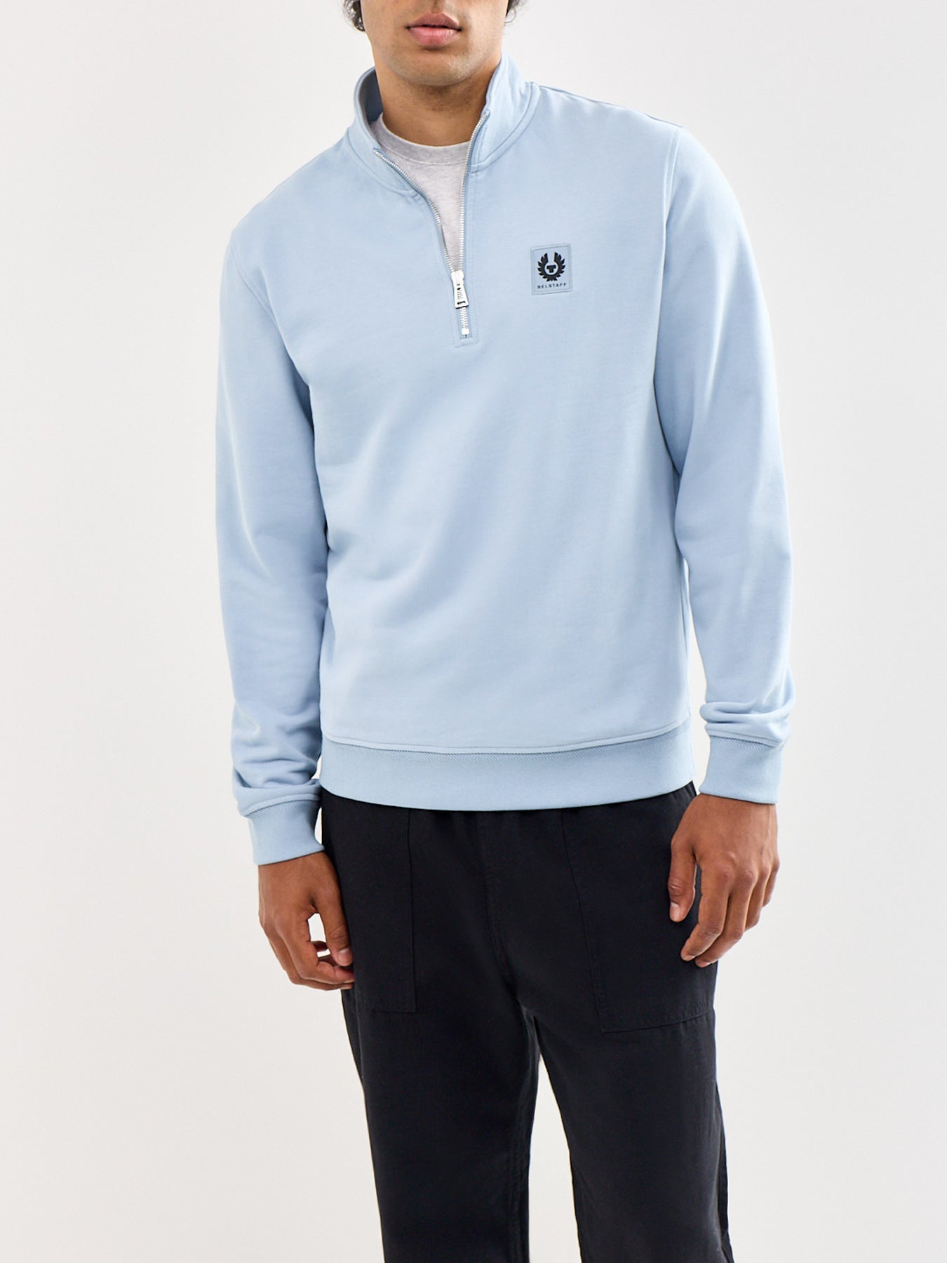 Belstaff Quarter Zip Sweatshirt Blue