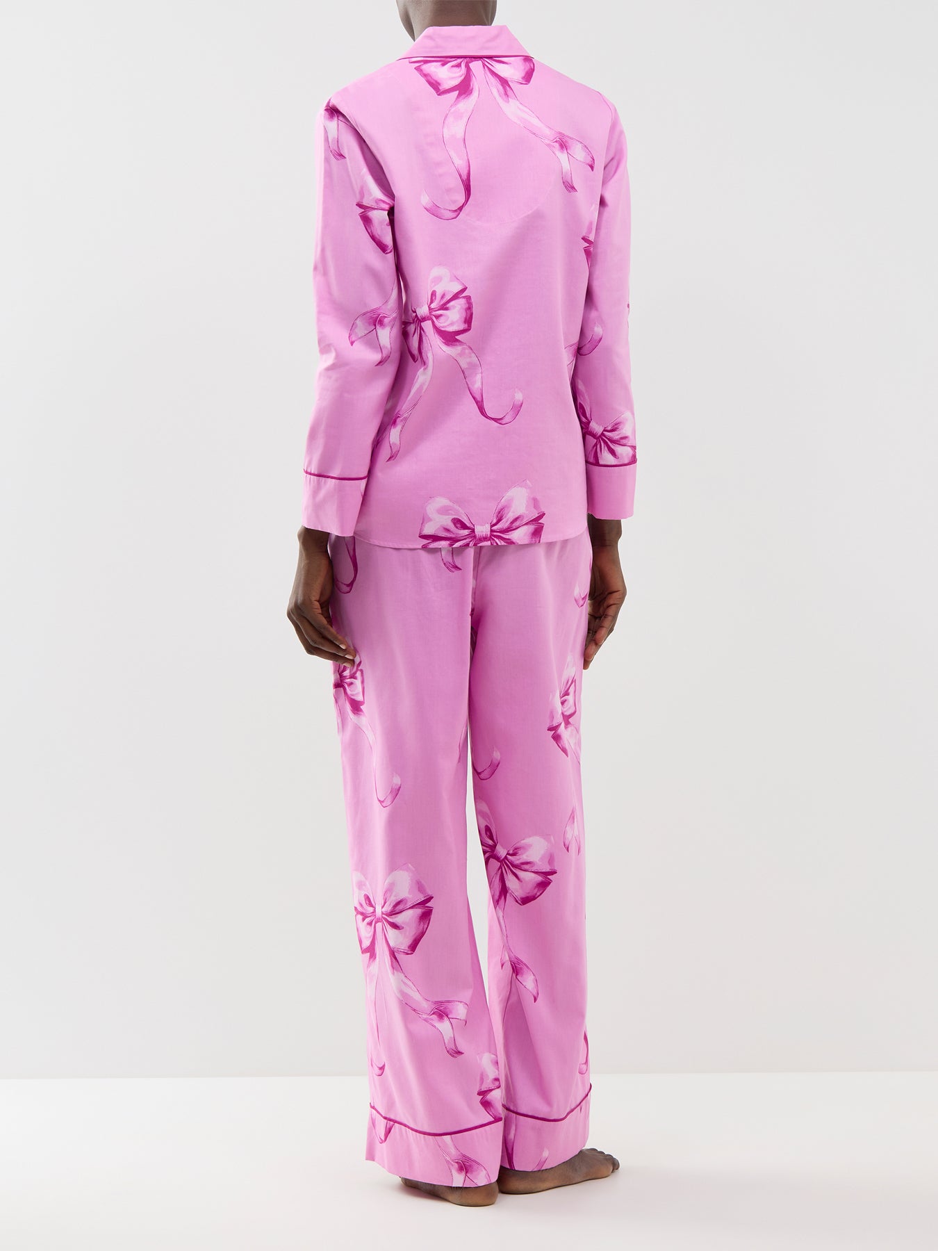 Bow Print Wide Leg Pyjama Bottoms