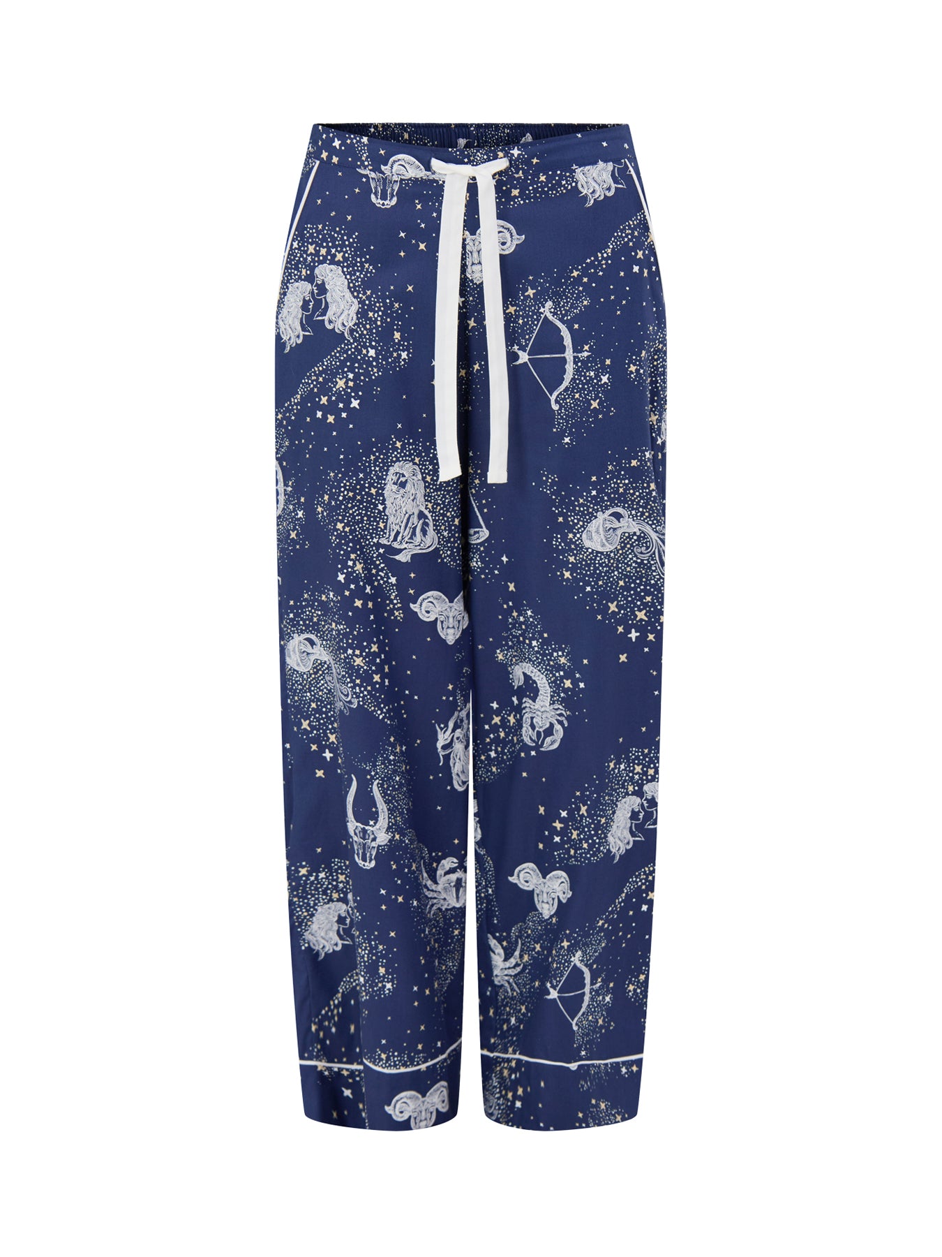 Zodiac Print Wide Leg Pyjama Bottoms