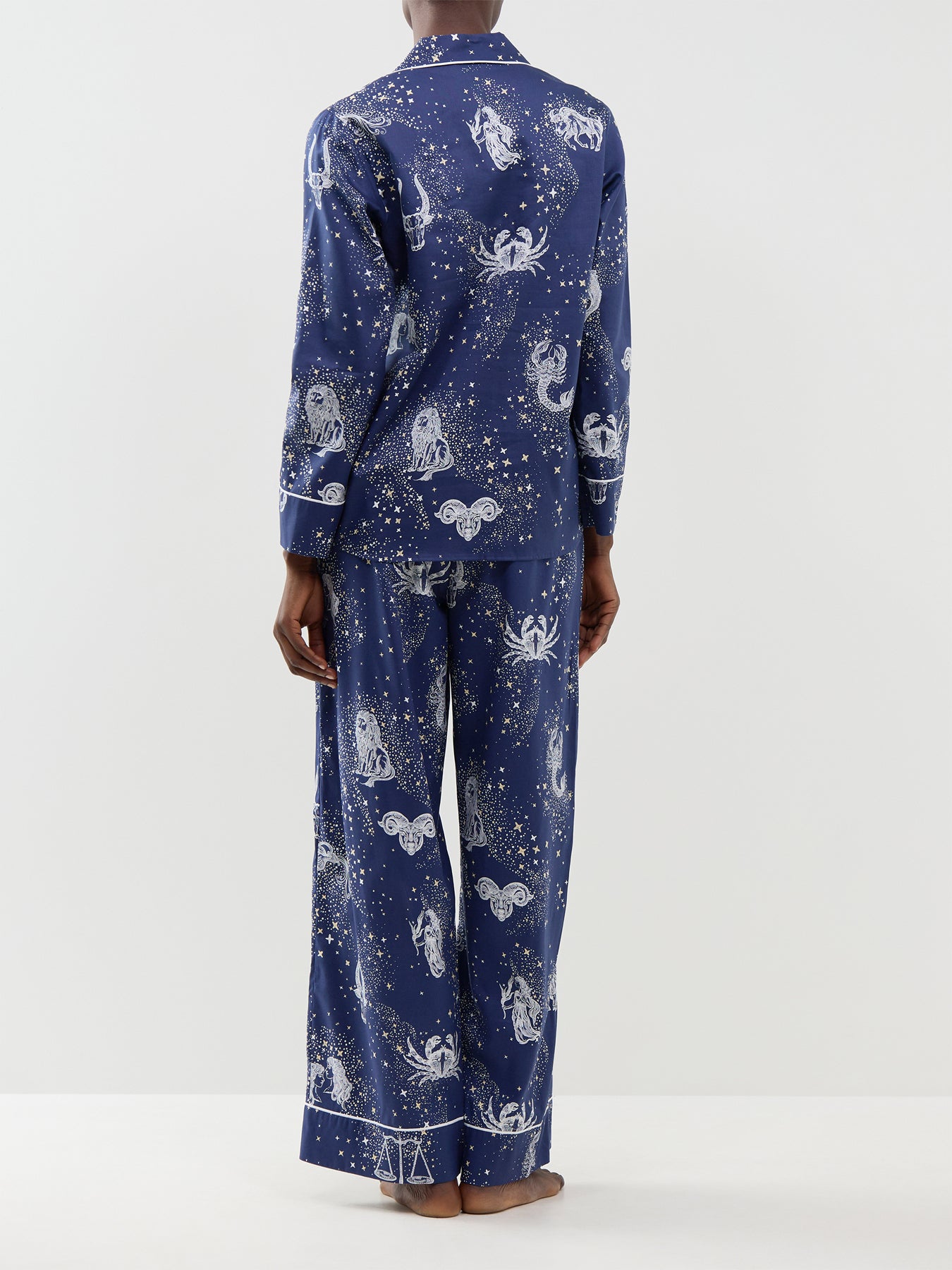 Zodiac Print Wide Leg Pyjama Bottoms