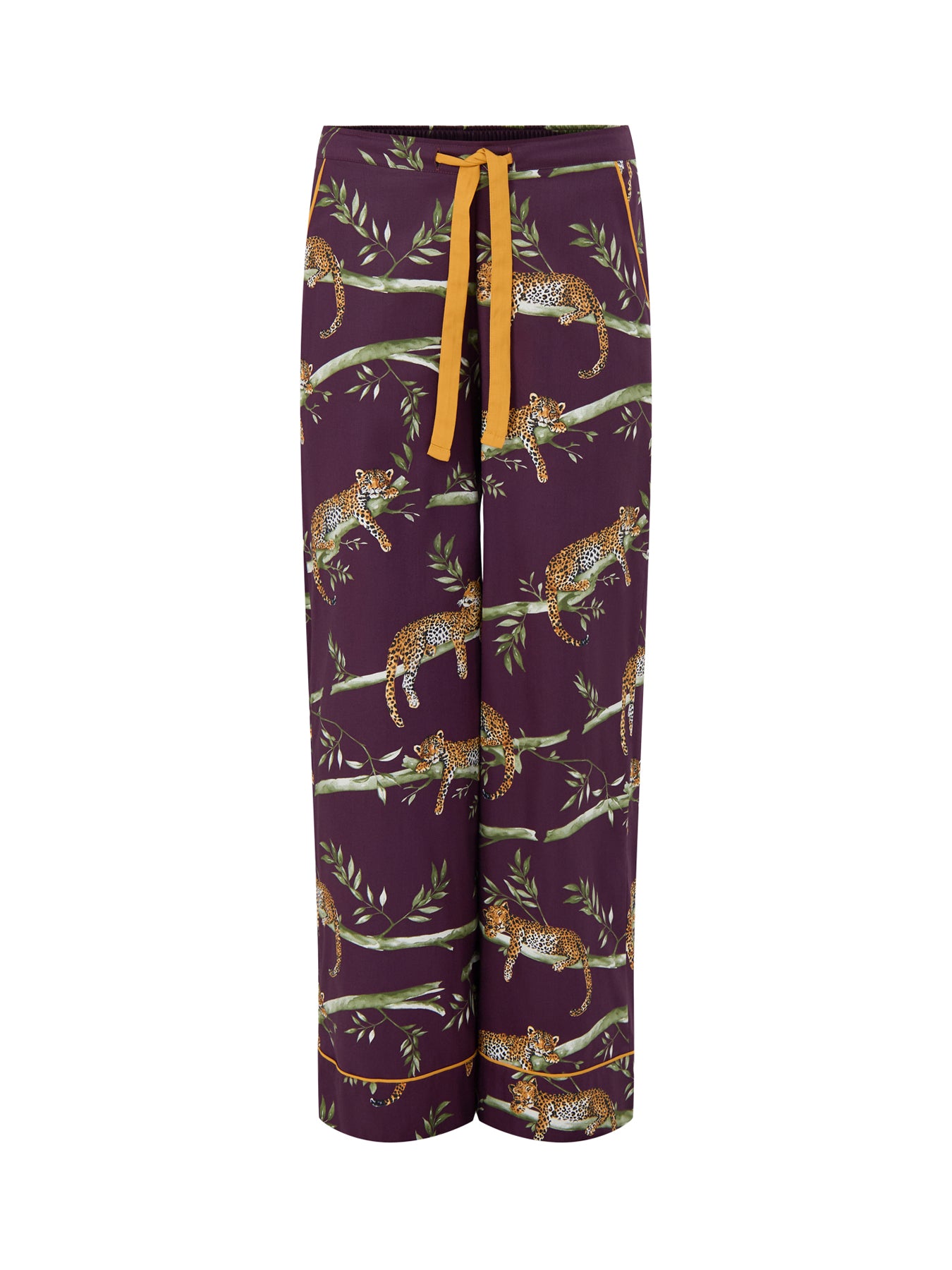 Leopard Print Wide Leg Pyjama Bottoms