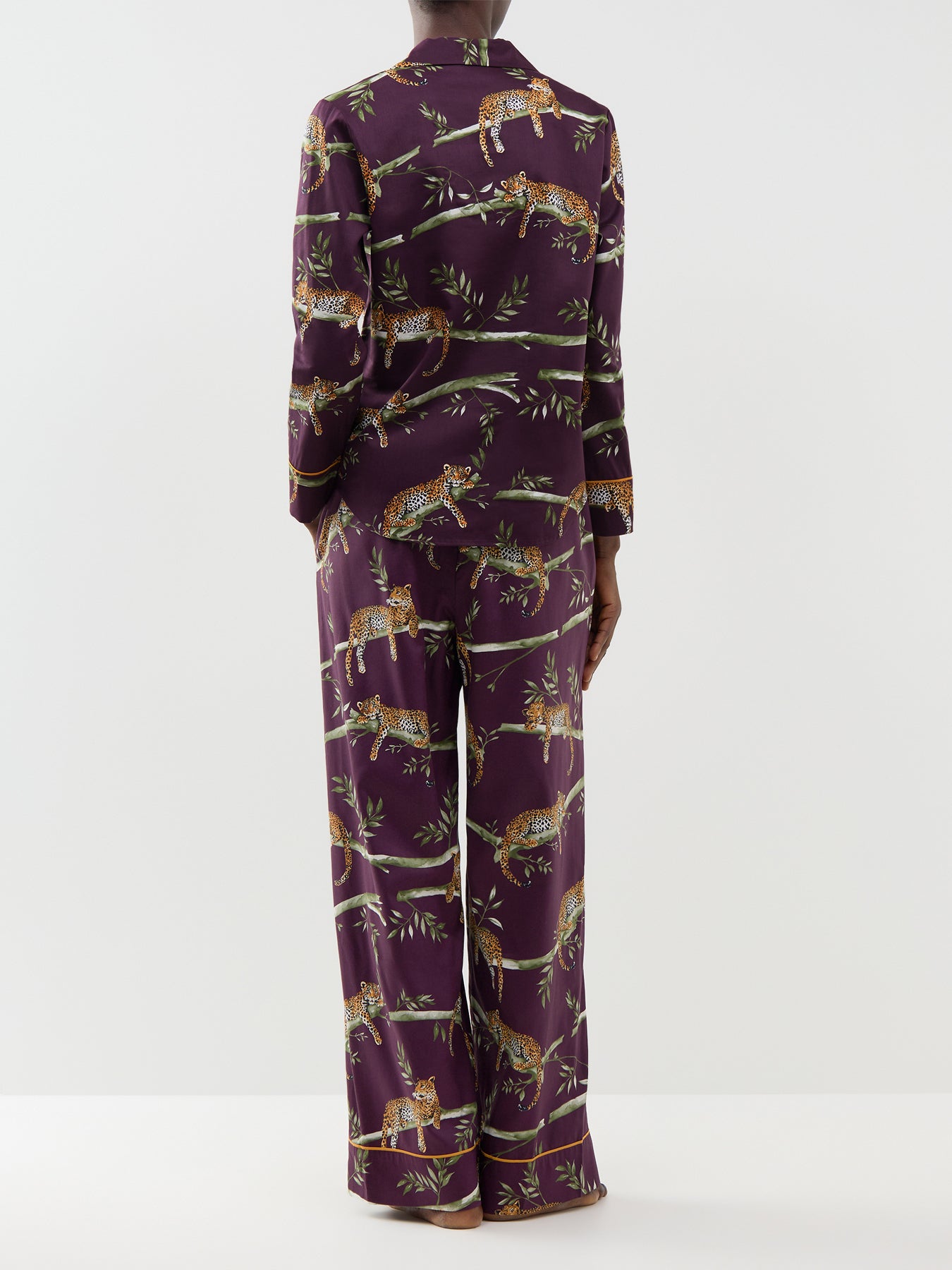 Leopard Print Wide Leg Pyjama Bottoms
