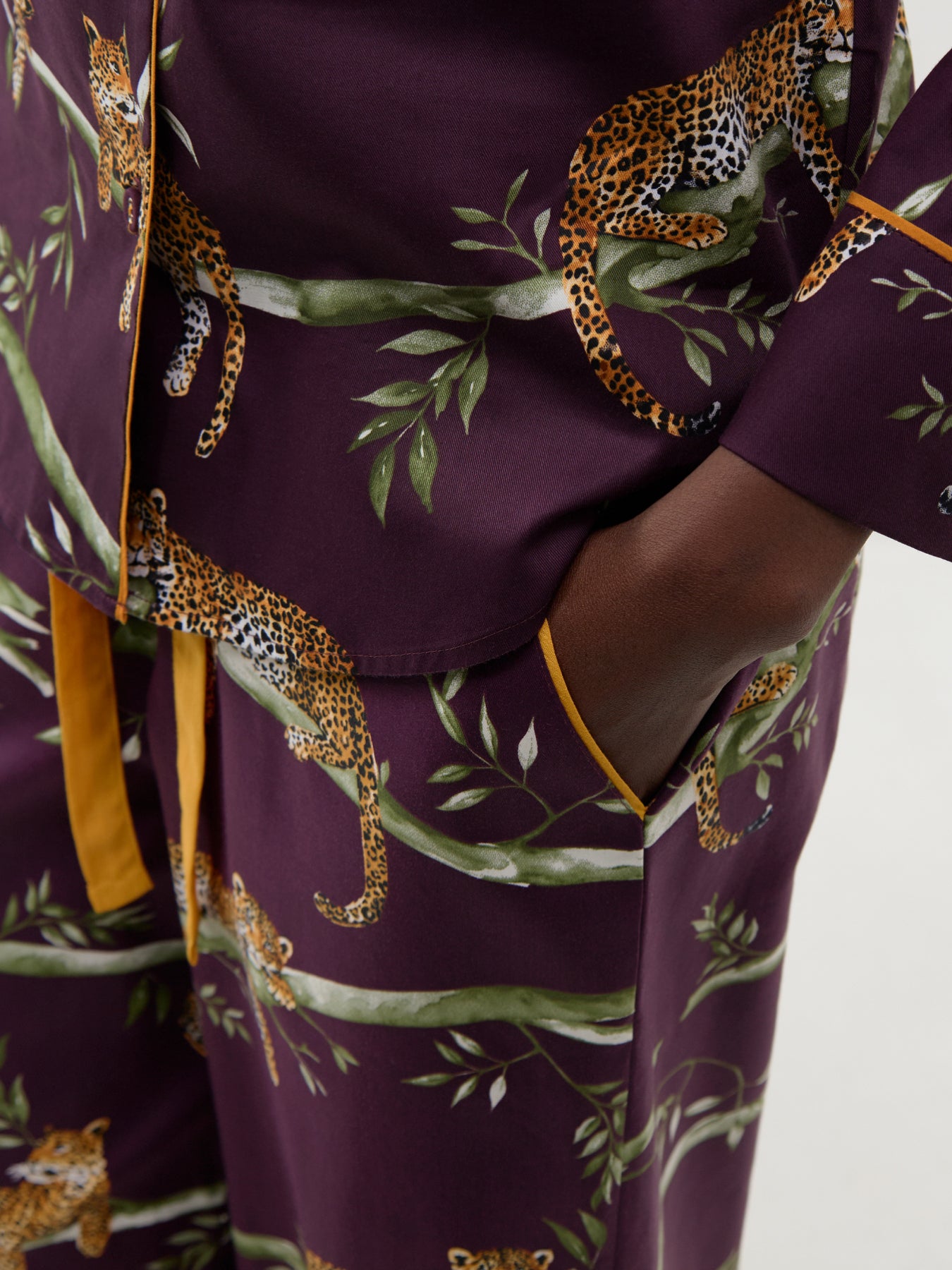 Leopard Print Wide Leg Pyjama Bottoms