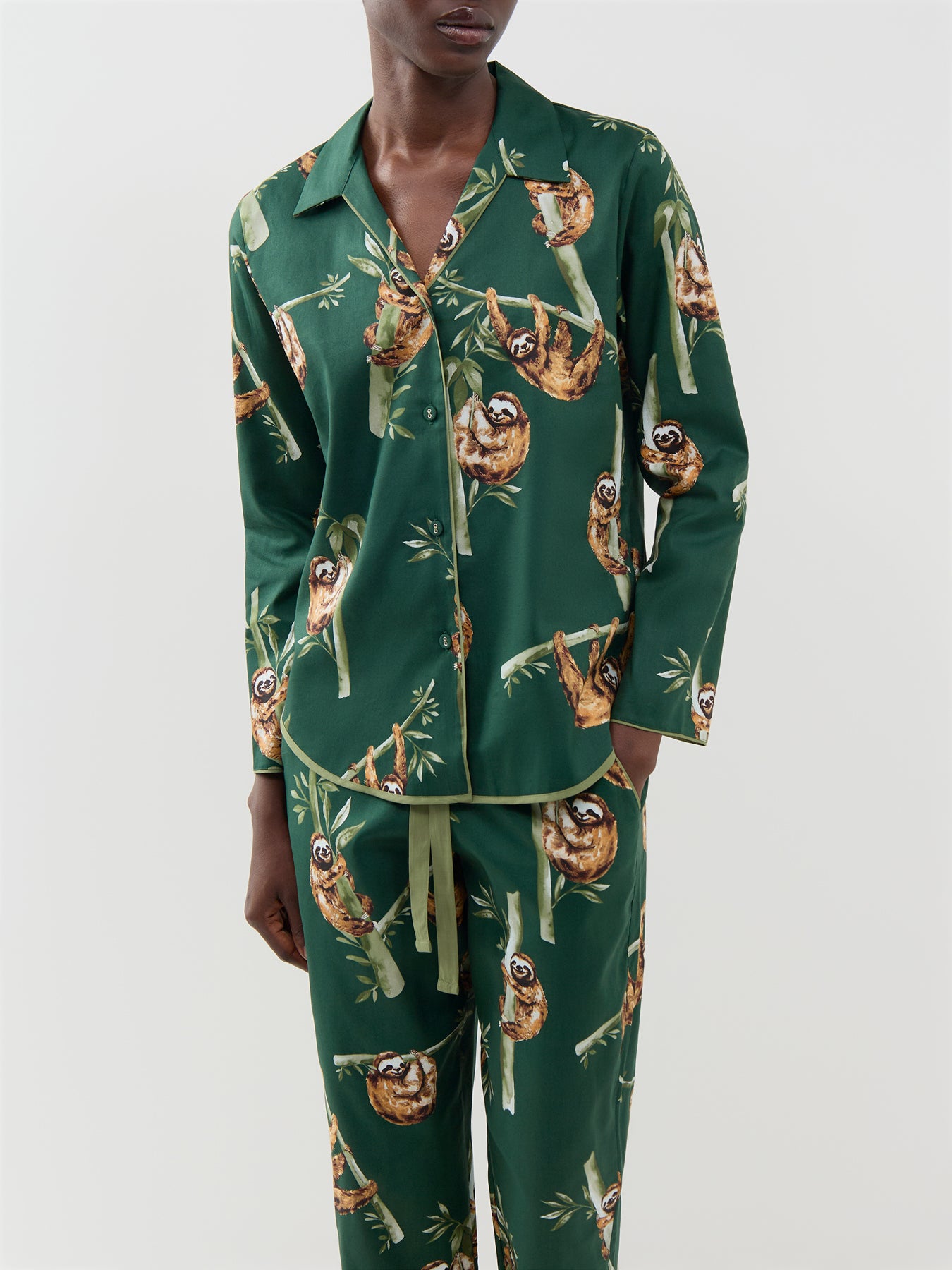Sloth Print Pyjama Top