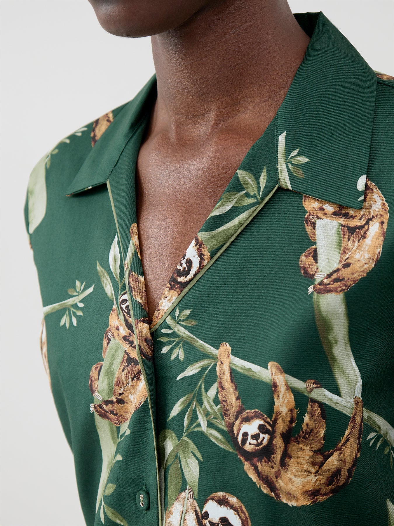 Sloth Print Pyjama Top