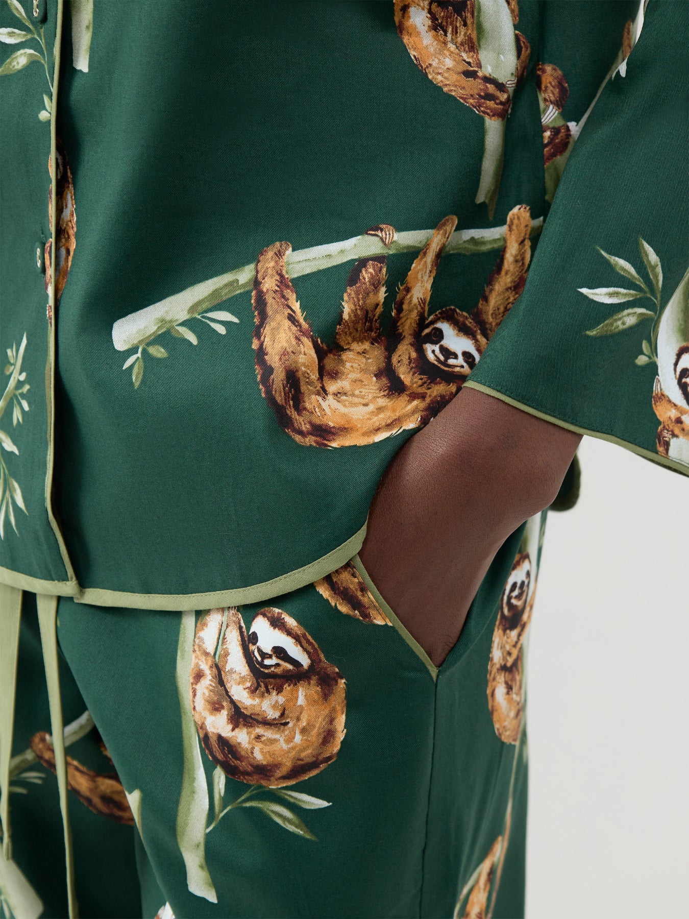 Sloth Print Pyjama Bottoms