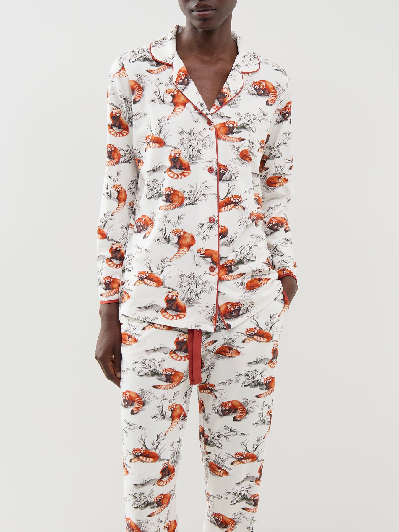 Fox Print Jersey Pyjama Top
