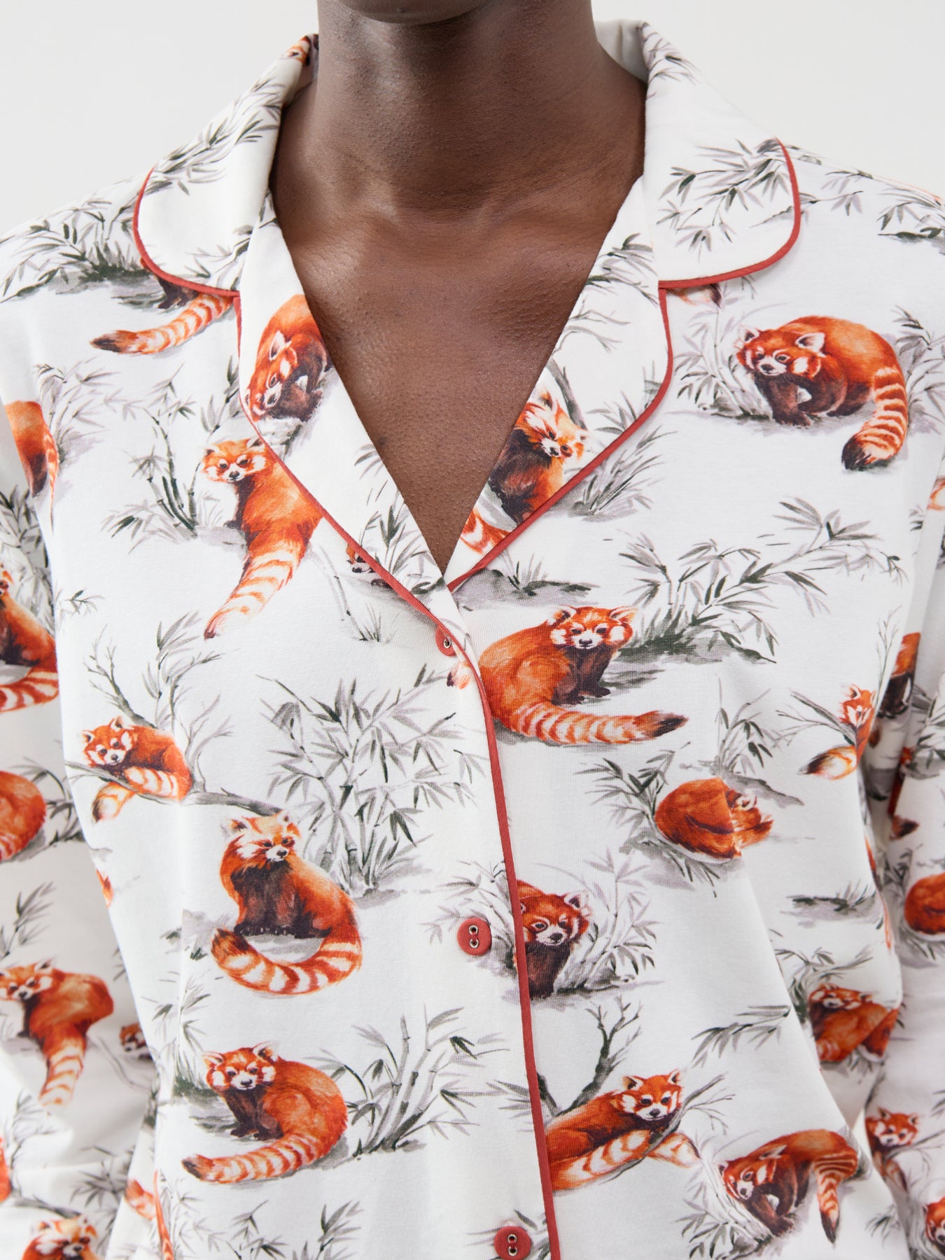 Fox Print Jersey Pyjama Top