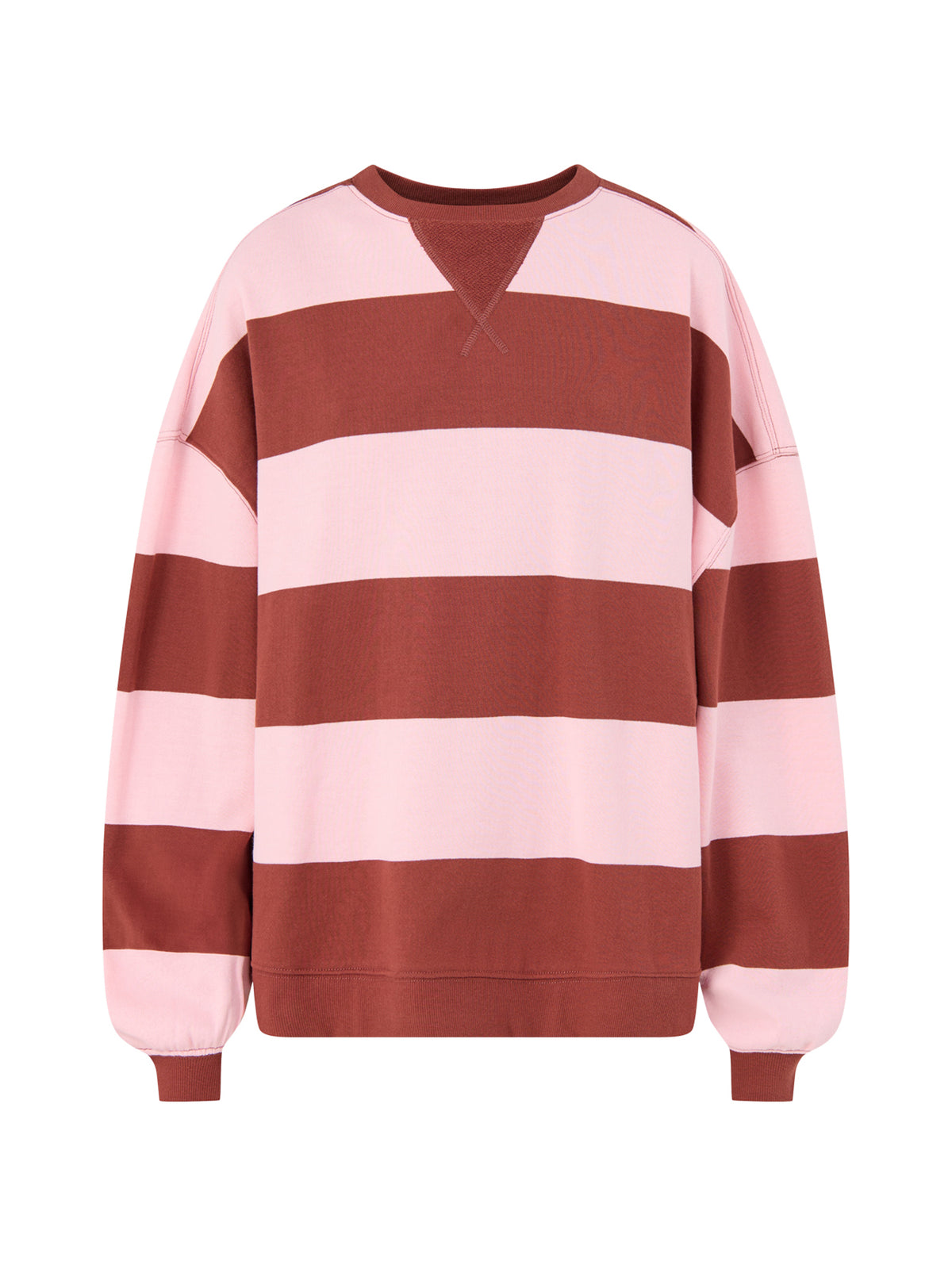 Classic Stripe Crew Sweatshirt – Strawberry Wine Combo