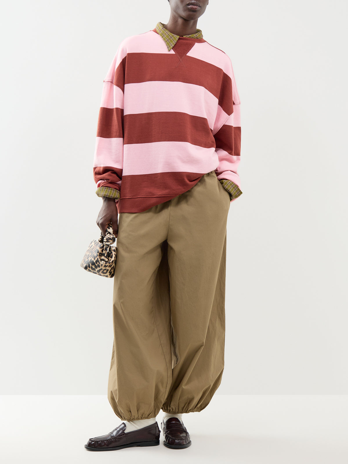 Classic Stripe Crew Sweatshirt – Strawberry Wine Combo