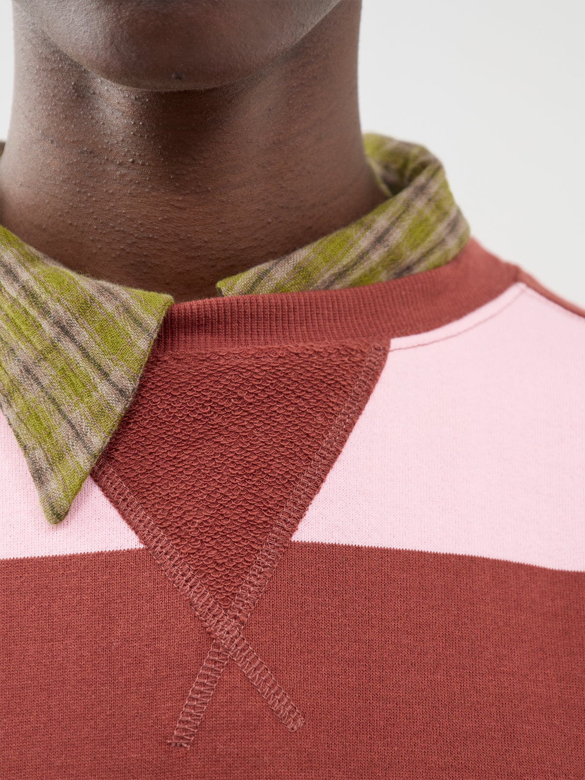 Classic Stripe Crew Sweatshirt – Strawberry Wine Combo