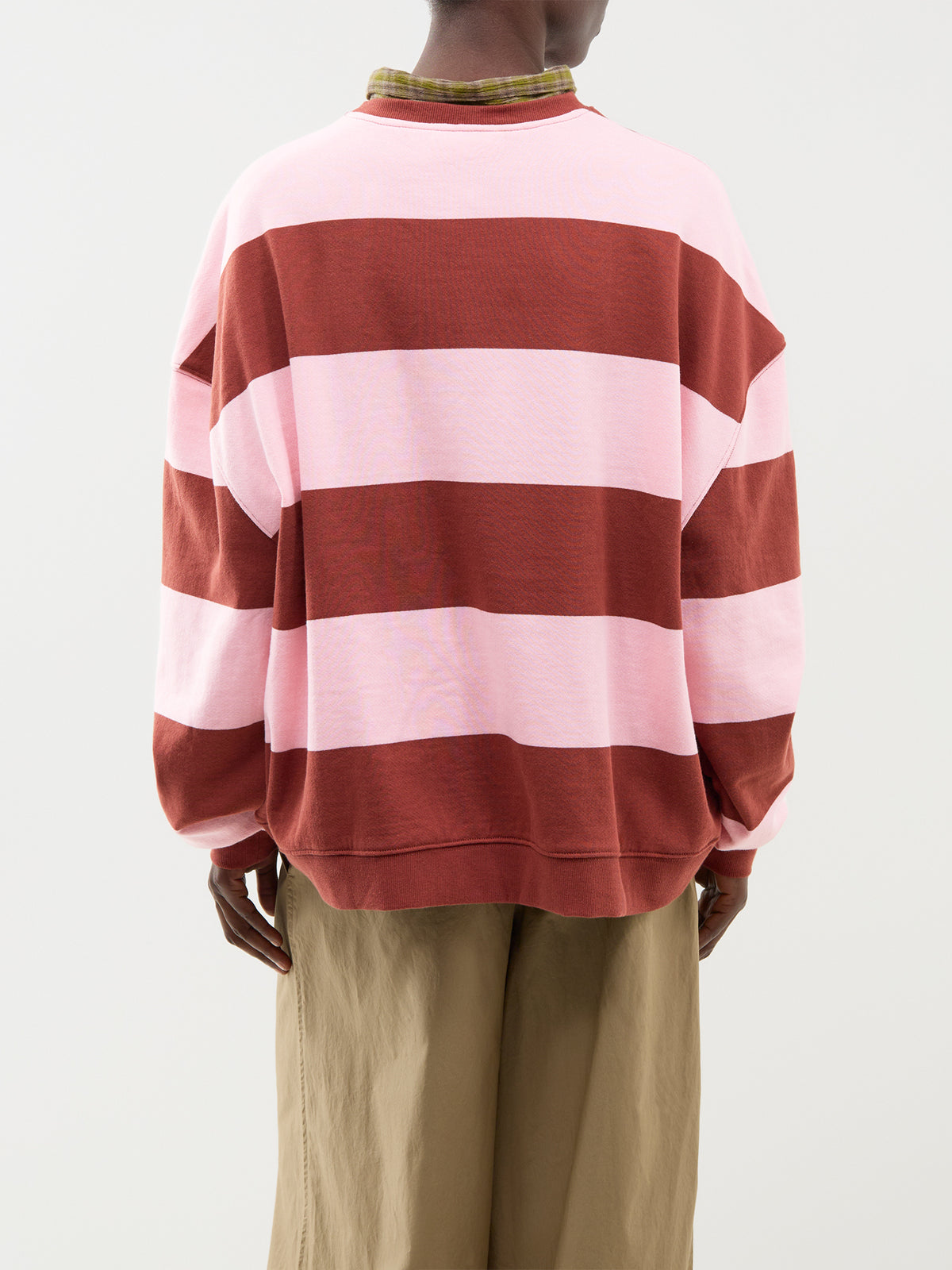 Classic Stripe Crew Sweatshirt – Strawberry Wine Combo